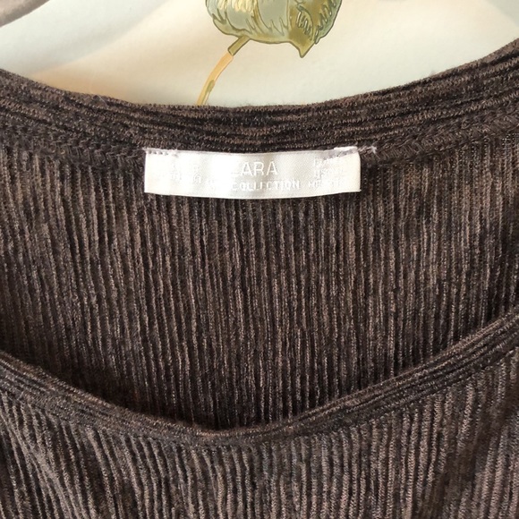 Chocolate brown long sleeve tunic - Picture 3 of 3